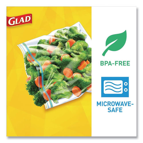 Glad Zipper Food Storage Sandwich Bags, 50 Count