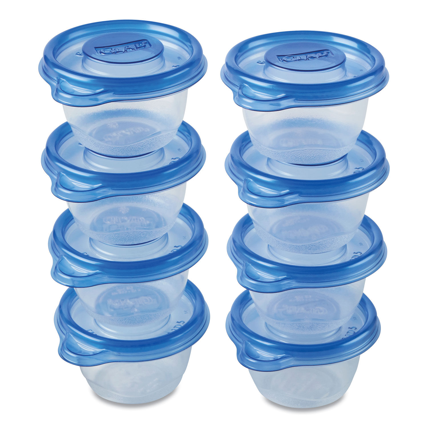 Mini Round Food Storage Containers, 4 oz, 8/Pack, 12 Packs/Carton