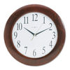 MIL625214 - Corporate Wall Clock, 12.75" Overall Diameter, Cherry Case, 1 AA (sold separately)