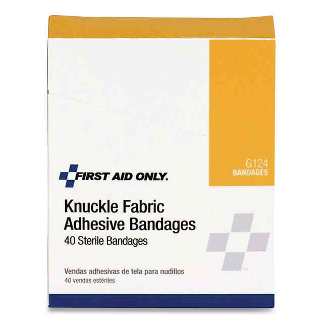 Fabric Bandages, Four-Wing Knuckle, 2.5 x 3.25, 40/Box Fabric Bandages, Four-Wing Knuckle, 2.5 x 3.25, 40/Box