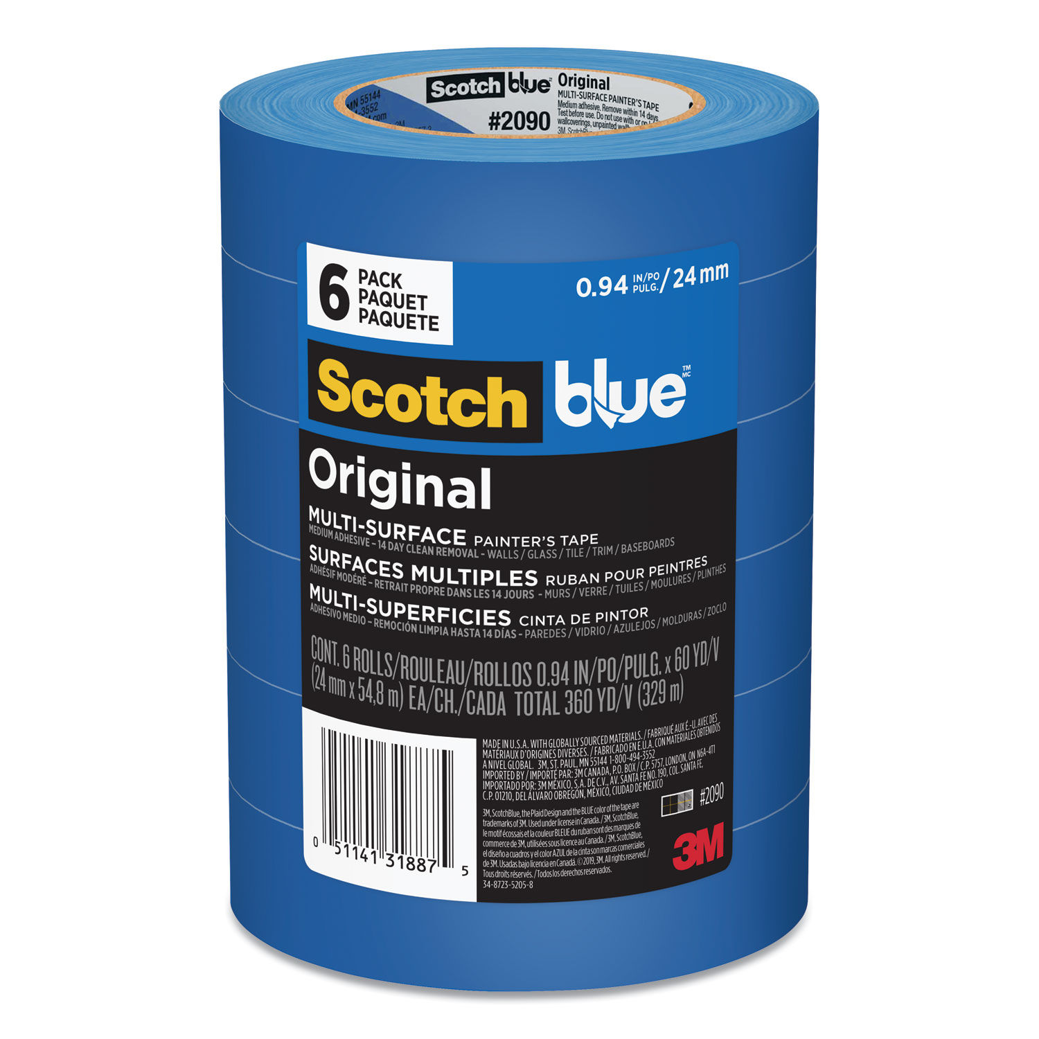 Original Multi-Surface Painter's Tape by ScotchBlue™ MMM209024EVP