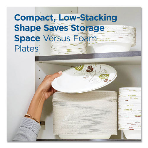 Pathways Soak-Proof Shield Mediumweight Paper Plates, 8.5 dia,  Green/Burgundy, 1,000/Carton - Office Express Office Products