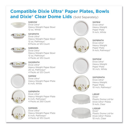 Dixie Paper Plates 9 in dia. White 4 Packs of 250 Plates Per Case - Office  Depot