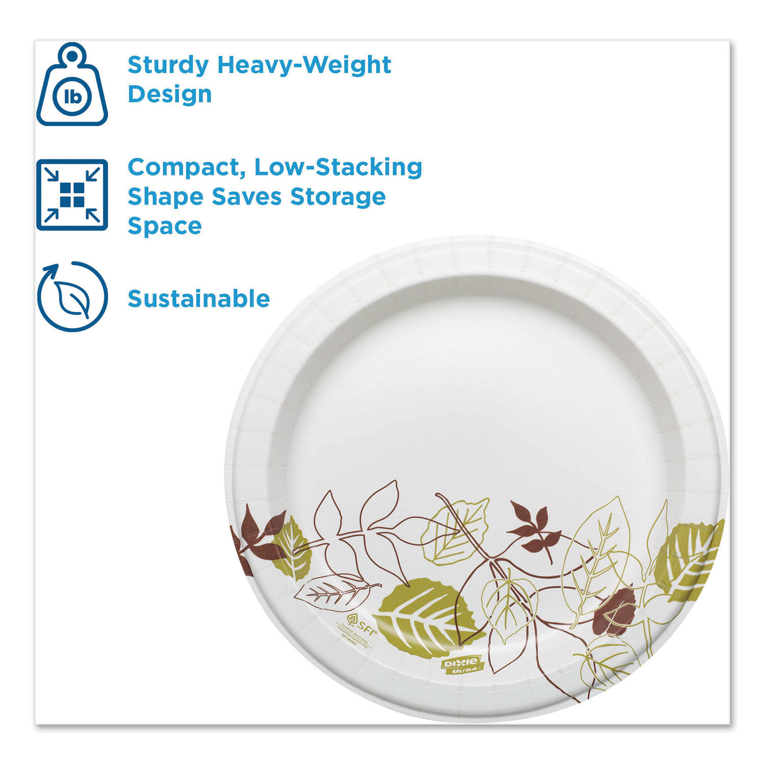 Pathways Soak Proof Shield Heavyweight Paper Plates by Dixie
