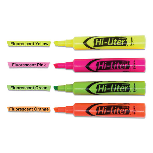 Avery Hi-Liter Chisel Tip, 12 Assorted Color Highlighters