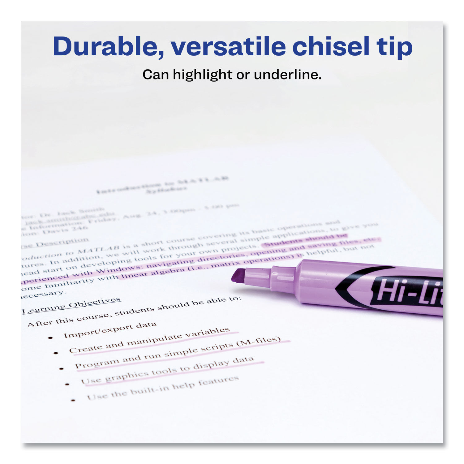 Purple Highlighter Tips