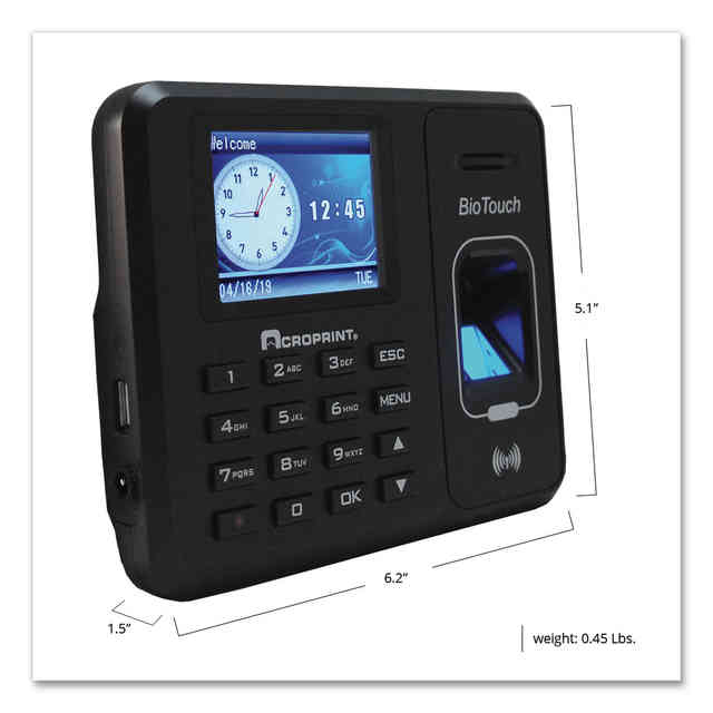BioTouch Time Clock by Acroprint® ACP010276000