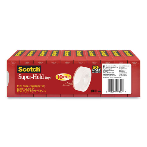 Scotch Crystal Tape, Refill Pack, 19 mm x25 m, 3 Rolls - Provides a Strong  and Permanent Bond