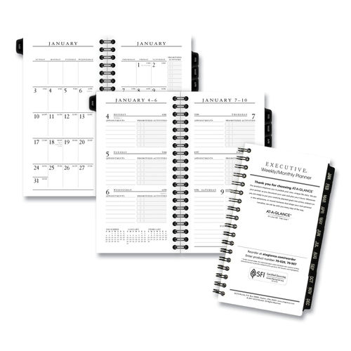 2023 At-a-glance 6.25 x 3.25 Weekly Appointment Book Refill Hourly Ruled White