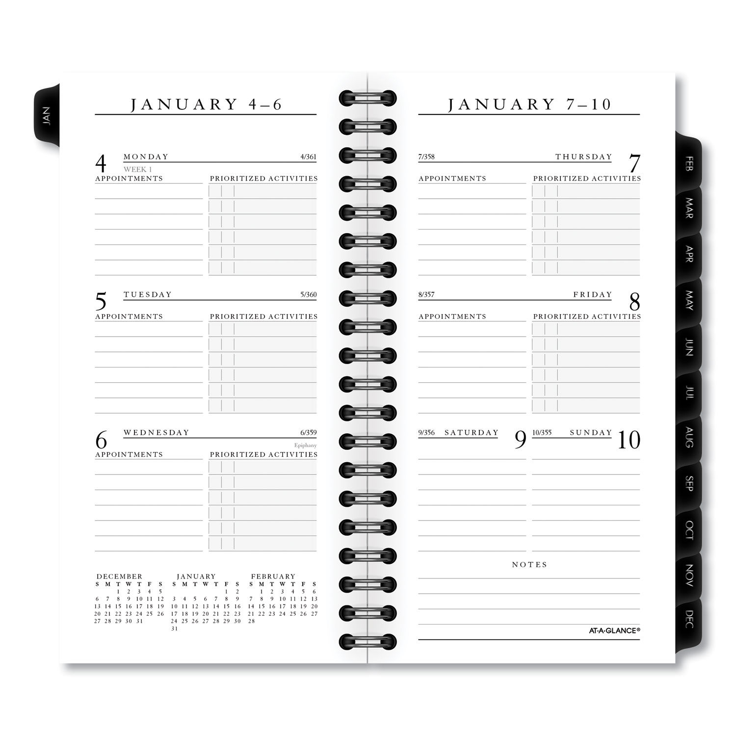 2023 At-a-glance 6.25 x 3.25 Weekly Appointment Book Refill Hourly Ruled White