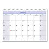 AAGPM5028 - QuickNotes Desk/Wall Calendar, 3-Hole Punched, 11 x 8, White/Blue/Yellow Sheets, 12-Month (Jan to Dec): 2024