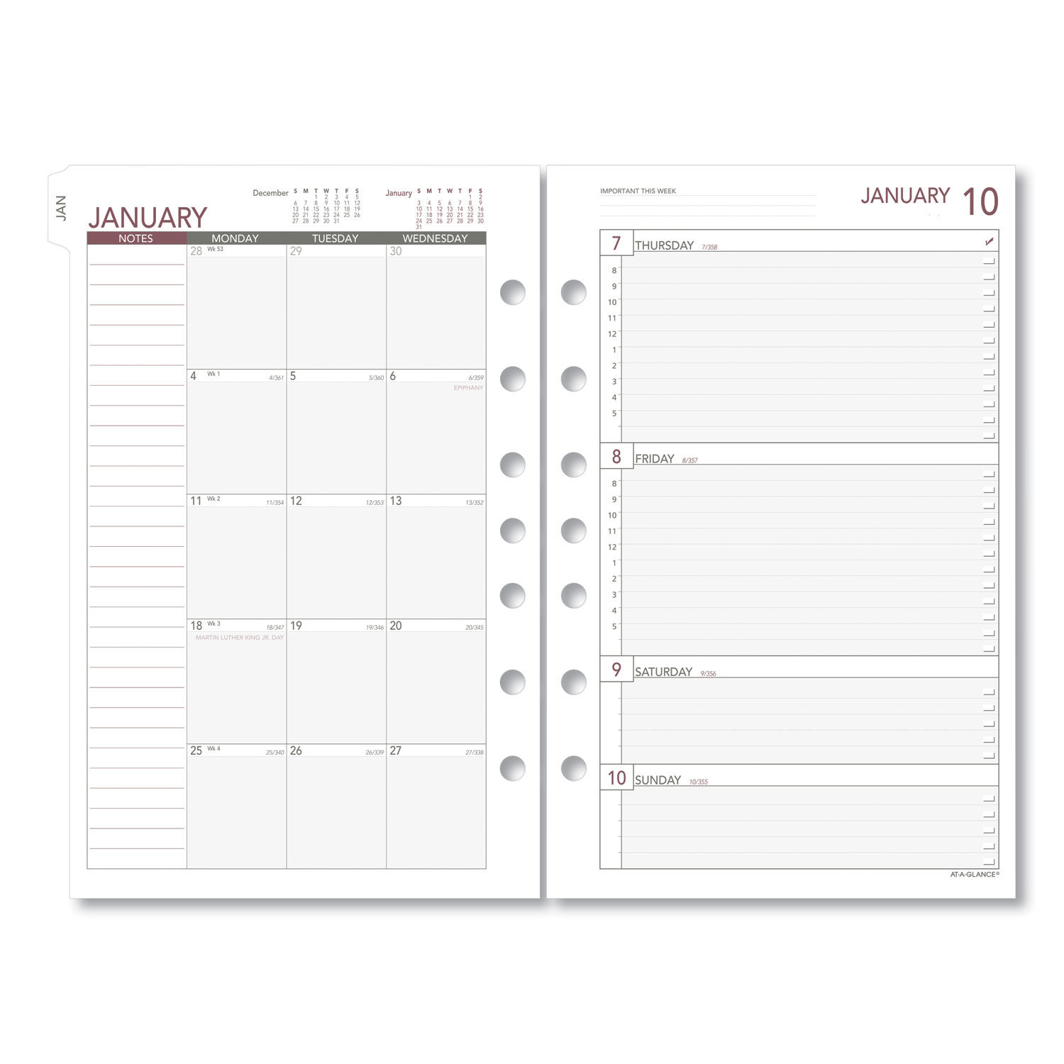 Weekly Planning Pages Refill by AT-A-GLANCE® Day Runner® DRN061285Y ...