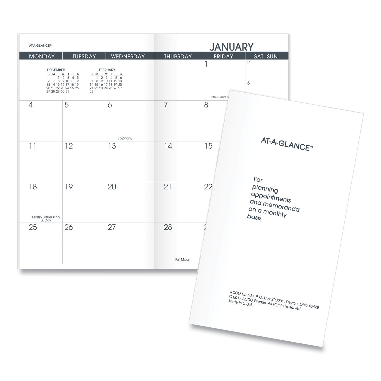 2024 Personal Size Weekly & Monthly Calendar Refill