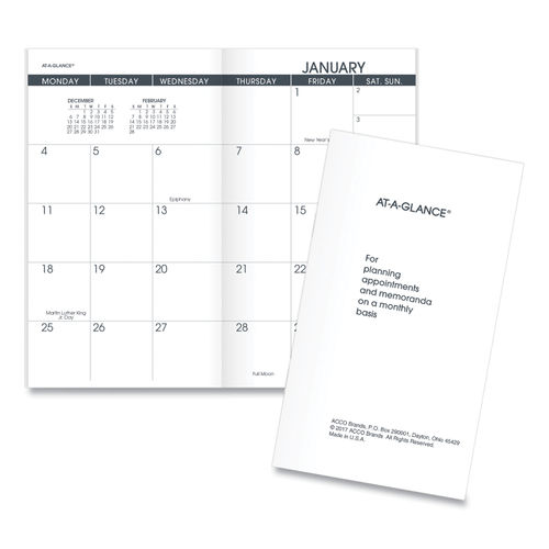 AT-A-GLANCE® Pocket Size Monthly Planner Refill