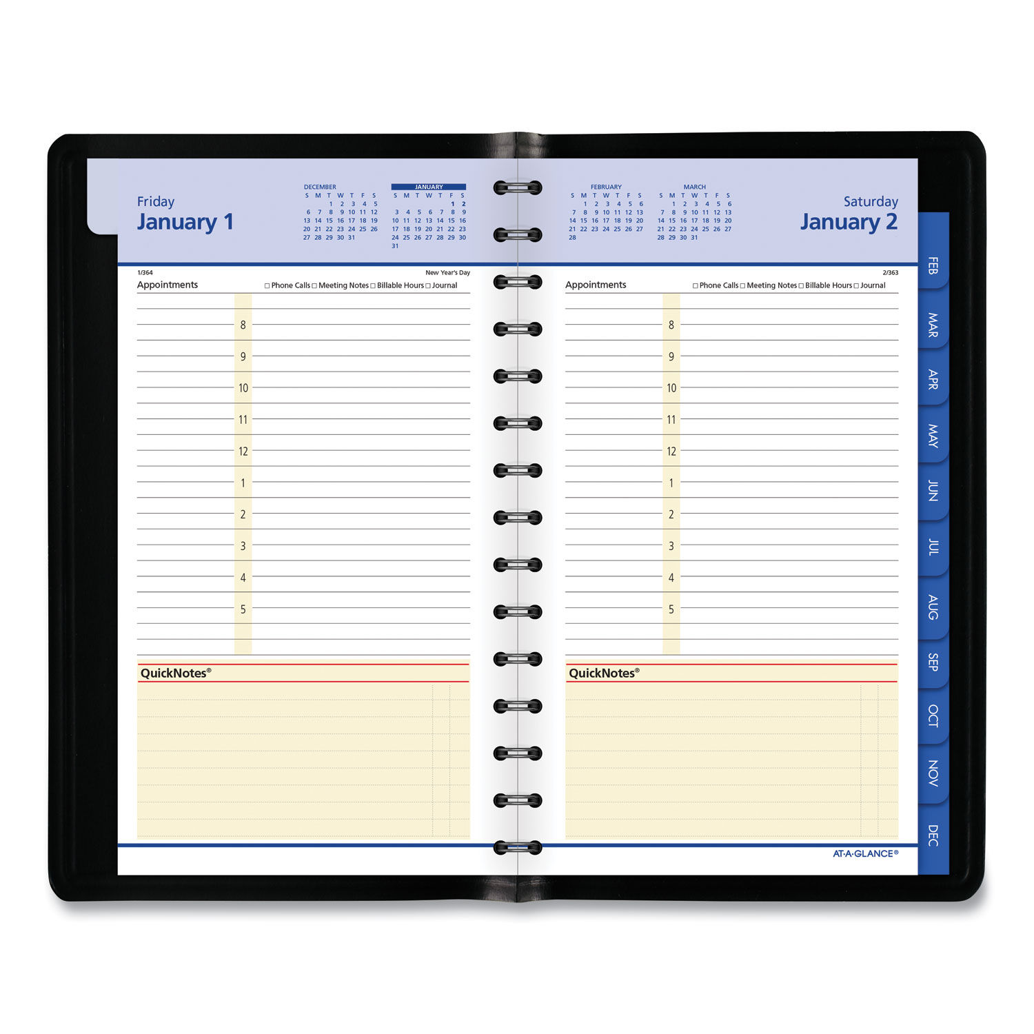 QuickNotes Daily/Monthly Appointment Book by ATAGLANCE® AAG760405