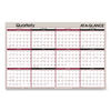 AAGA123 - Vertical/Horizontal Erasable Quarterly/Monthly Wall Planner, 24 x 36, White/Black/Red Sheets, 12-Month (Jan to Dec): 2023