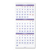 AAGPM1128 - Deluxe Three-Month Reference Wall Calendar, Vertical Orientation, 12 x 27, White Sheets, 14-Month (Dec to Jan): 2023 to 2025