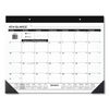 AAGSK2200 - Monthly Refillable Desk Pad, 22 x 17, White Sheets, Black Binding, Black Corners, 12-Month (Jan to Dec): 2024