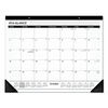 AAGSK241600 - Academic Year Ruled Desk Pad, 21.75 x 17, White Sheets, Black Binding, Black Corners, 16-Month (Sept to Dec): 2023 to 2024