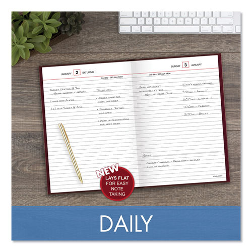 At-a-glance Standard Diary Daily Reminder Book 2023 Edition Medium/College Rule Red Cover 8.25 x