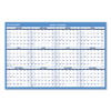 AAGPM20028 - Horizontal Reversible/Erasable Wall Planner, 36 x 24, White/Blue Sheets, 12-Month (Jan to Dec): 2024