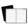 AAGG56000 - DayMinder Four-Person Group Daily Appointment Book, 11 x 8, Black Cover, 12-Month (Jan to Dec): 2024