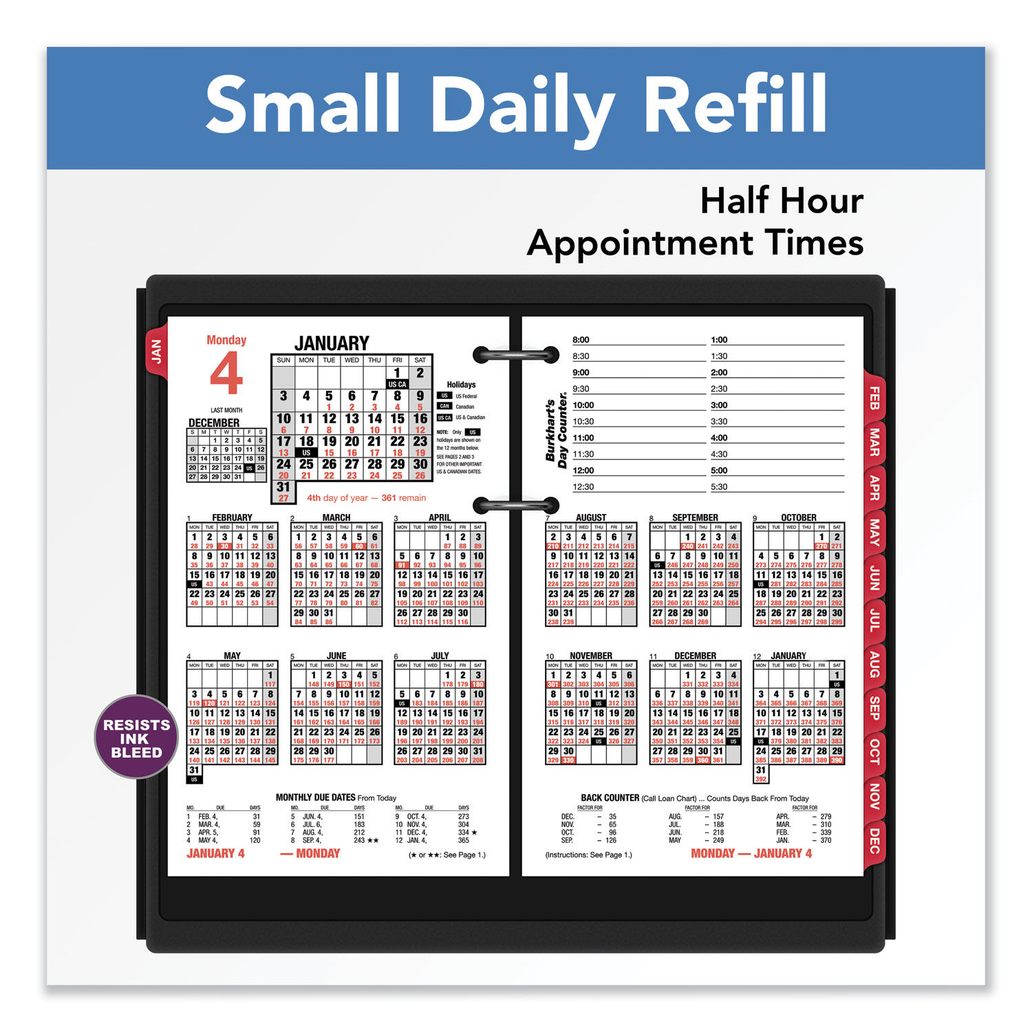 Burkhart's Day Counter Desk Calendar Refill by ATAGLANCE® AAGE71250