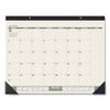 AAGSK32G00 - Recycled Monthly Desk Pad, 22 x 17, Sand/Green Sheets, Black Binding, Black Corners, 12-Month (Jan to Dec): 2024