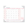 HOD1467 - Recycled Monthly Desk Pad Calendar, Breast Cancer Awareness Artwork, 22 x 17, Black Binding/Corners,12-Month (Jan-Dec): 2024