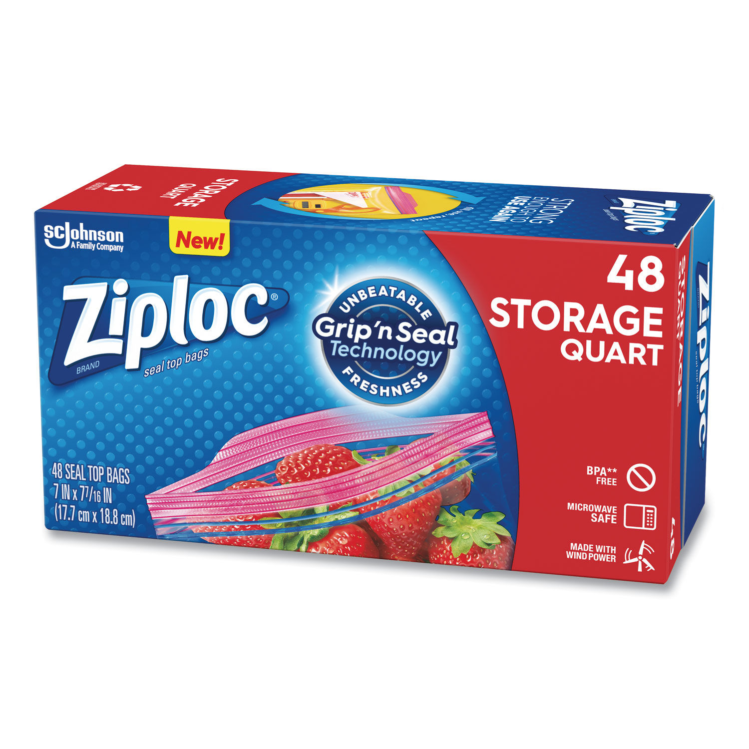 Ziploc Brand Seal Top Quart Storage Bags - Office Depot