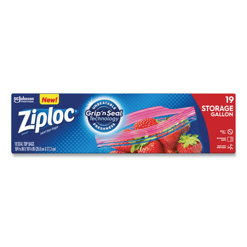 Ziploc 2 Gallon Food Storage Bags, Grip 'n Seal Technology for Easier Grip,  Open, and Close, 12 Count (Pack of 3)