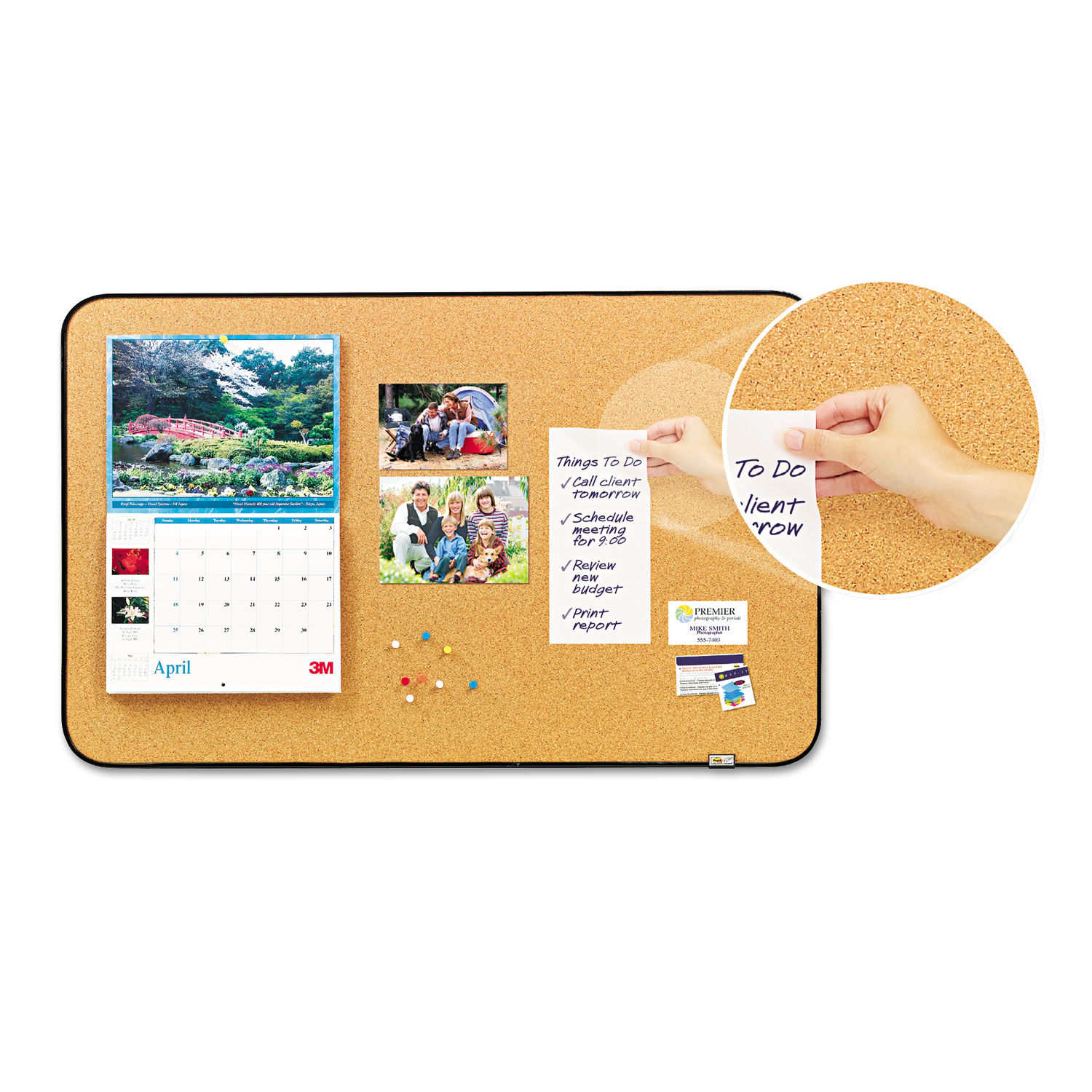 Sticky Cork Self Stick Bulletin Board By Post It Mmm558bb Ontimesupplies Com