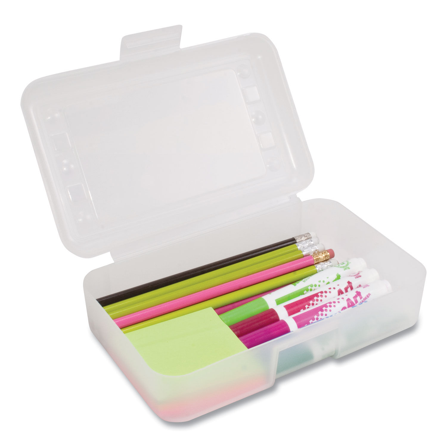 Gem Polypropylene Pencil Box with Lid by Advantus AVT34104