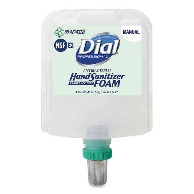 Antibacterial Foaming Hand Sanitizer Refill for Dial 1700 Dispenser, 1.2 L Refill, Fragrance-Free, 3/Carton Antibacterial Foaming Hand Sanitizer Refill for Dial 1700 Dispenser, 1.2 L Refill, Fragrance-Free, 3/Carton