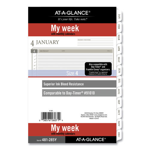 2024 Weekly Planner Inserts & Agenda Refill - Horizontal