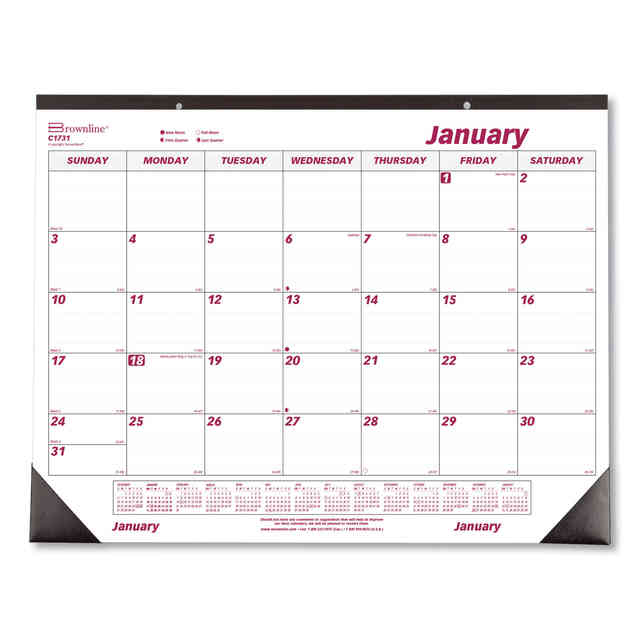 Monthly Desk Pad Calendar by Brownline® REDC1731