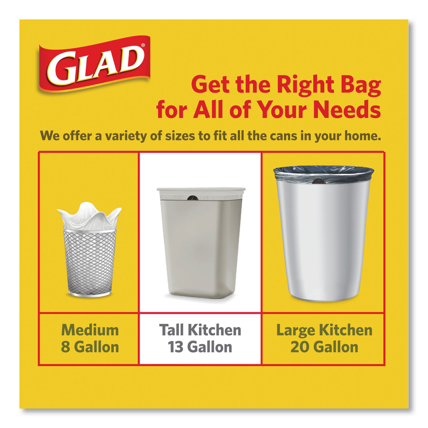 ForceFlexPlus OdorShield Tall Kitchen Drawstring Trash Bags by Glad®  CLO78564