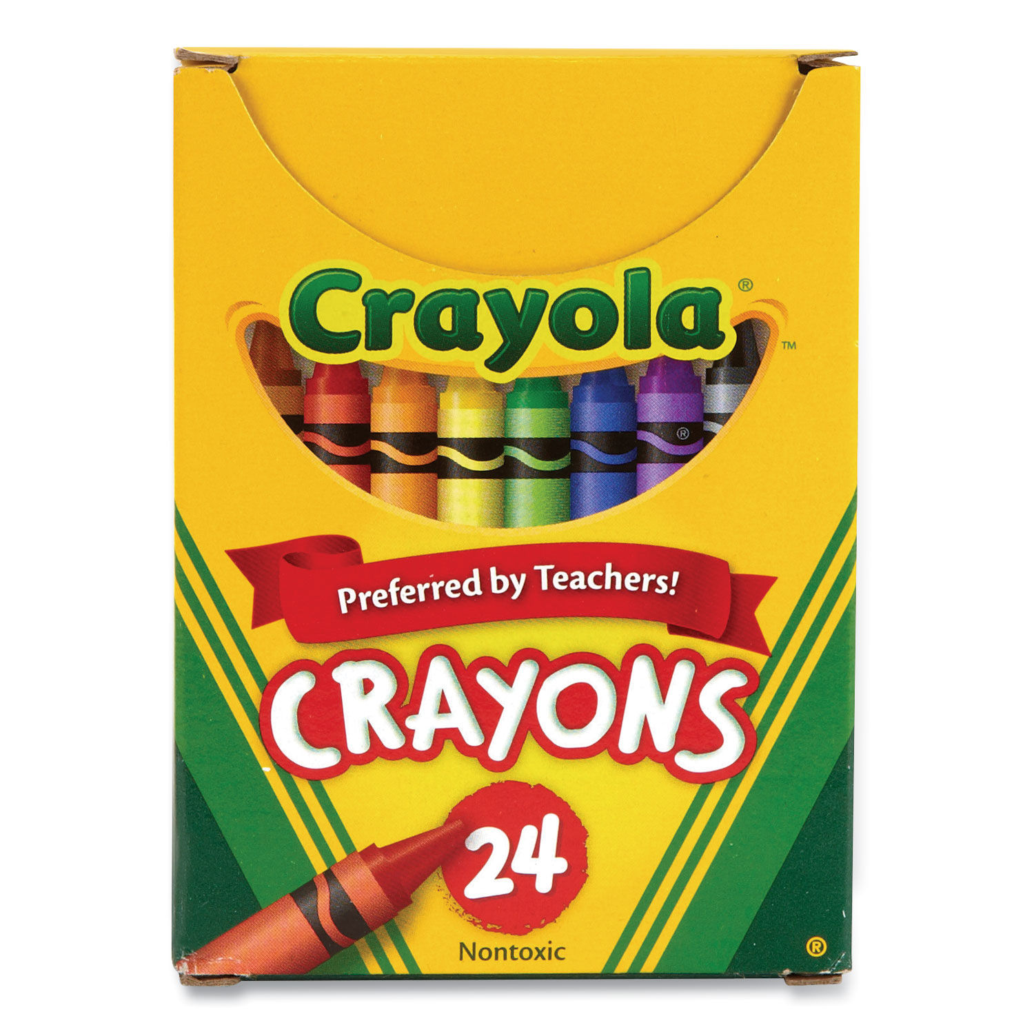 Crayola Classic Crayons, Non-Peggable, 24 Count (52-0024