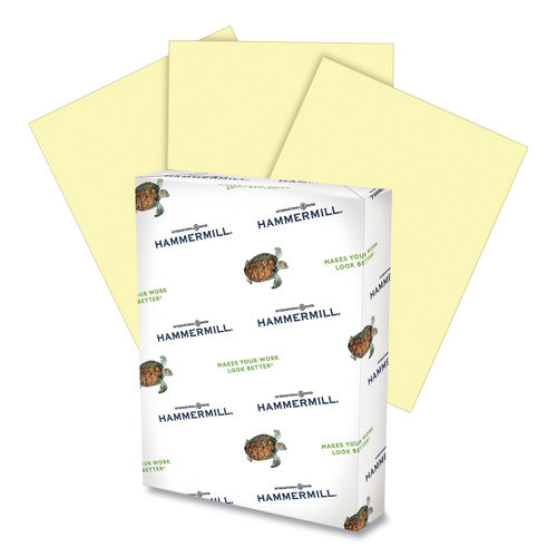 Hammermill Recycled Colored Paper, 20 lb, Canary, 8.5 X 11 - 500 sheetsream