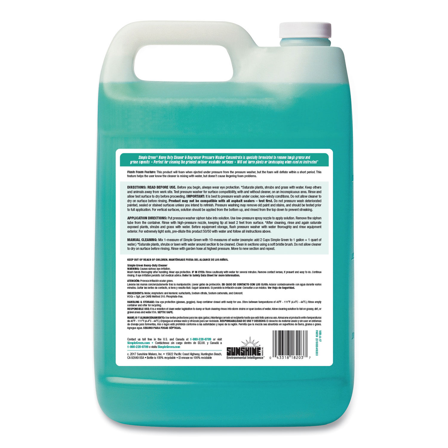HeavyDuty Cleaner and Degreaser Pressure Washer Concentrate by Simple Green® SMP18203