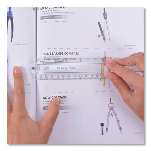 Jot Clear Plastic Magnifying Rulers, 12 in.