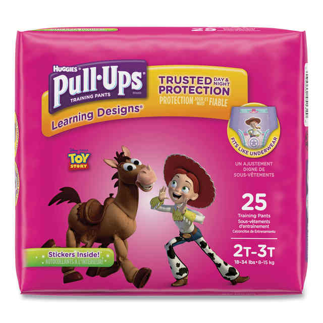 Pull Ups Night-Time Training Pants, for Girls, Size 2T-3T (18-34 lbs),  Disney Princess, Diapers & Training Pants