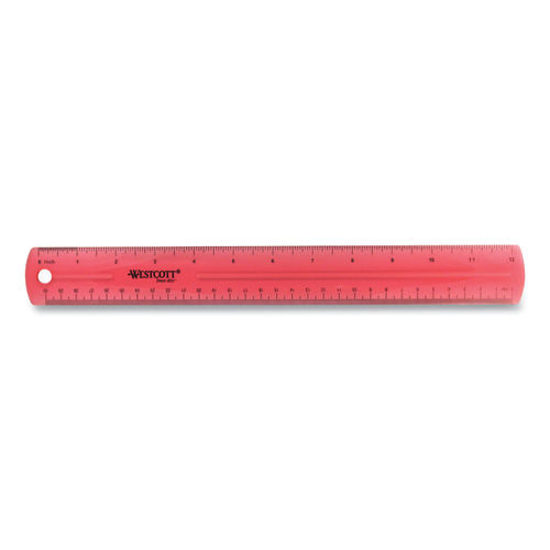 Transparent Shatter-Resistant Plastic Ruler, Standard/metric, 6 Long, Clear