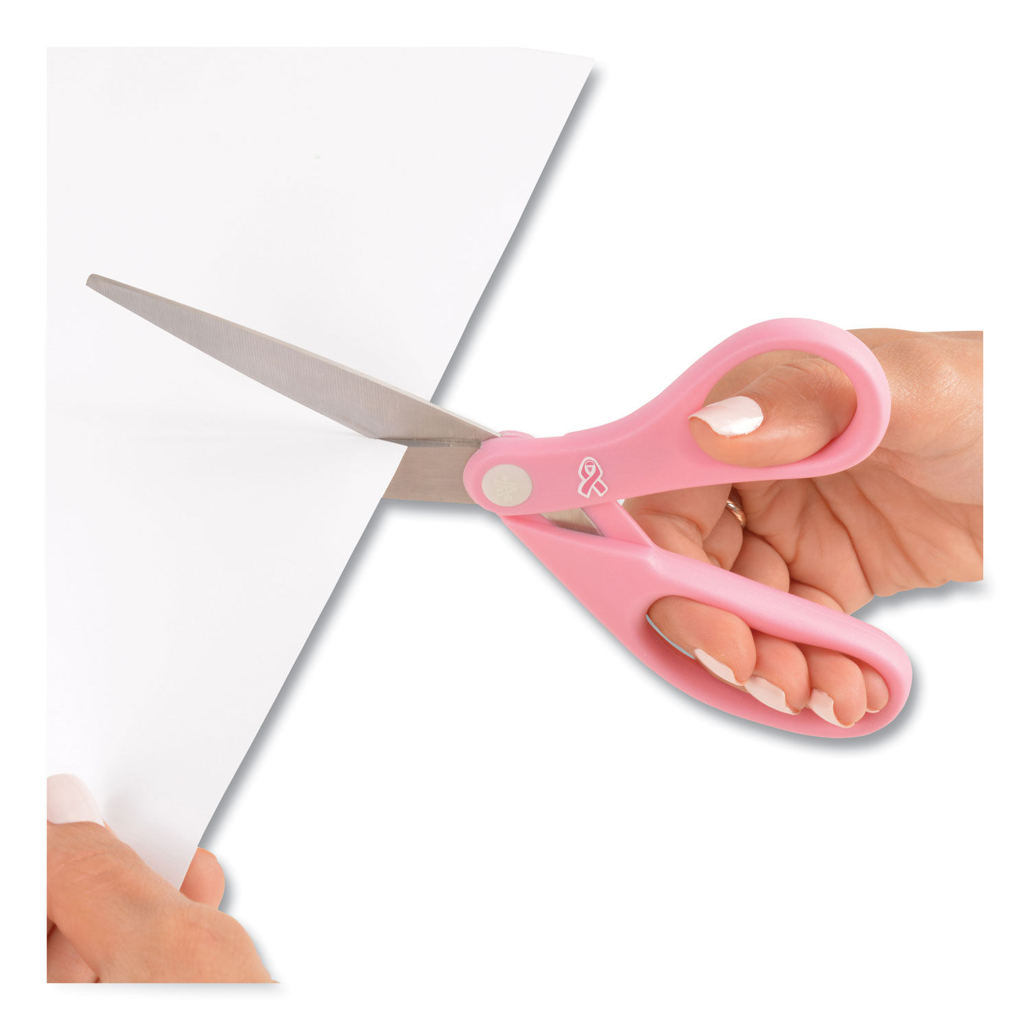 Westcott - Westcott 8 Pink Ribbon Stainless Steel Scissors (15387)