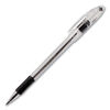 PENBK90A - R.S.V.P. Ballpoint Pen, Stick, Fine 0.7 mm, Black Ink, Clear/Black Barrel, Dozen