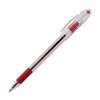 PENBK91B - R.S.V.P. Ballpoint Pen, Stick, Medium 1 mm, Red Ink, Clear/Red Barrel, Dozen