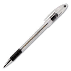 PENBK91A - R.S.V.P. Ballpoint Pen, Stick, Medium 1 mm, Black Ink, Clear/Black Barrel, Dozen