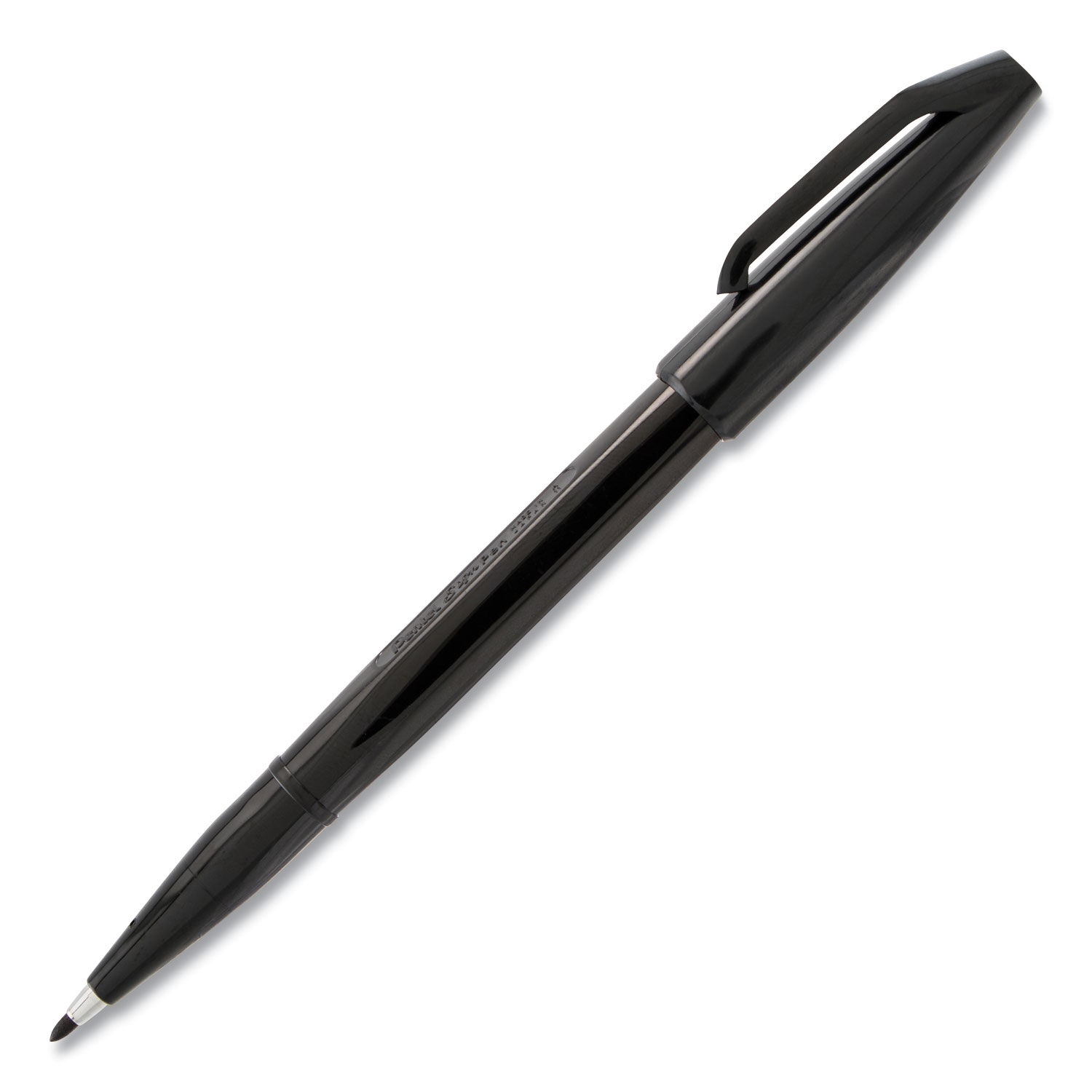 Pentel Sign Pen, .7mm, Black Barrel/Ink, Dozen Black