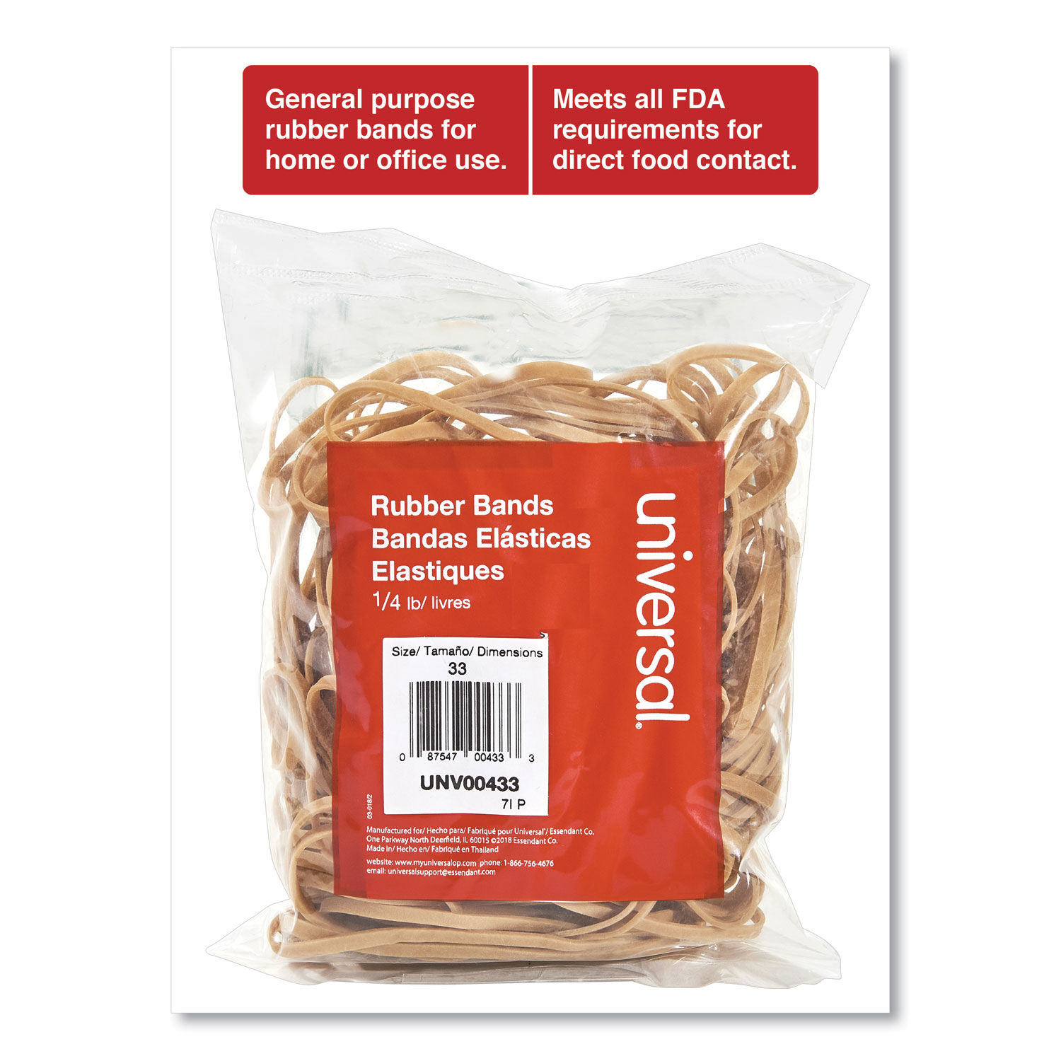 Assorted Rubber Bands, 3.5-oz. Packs