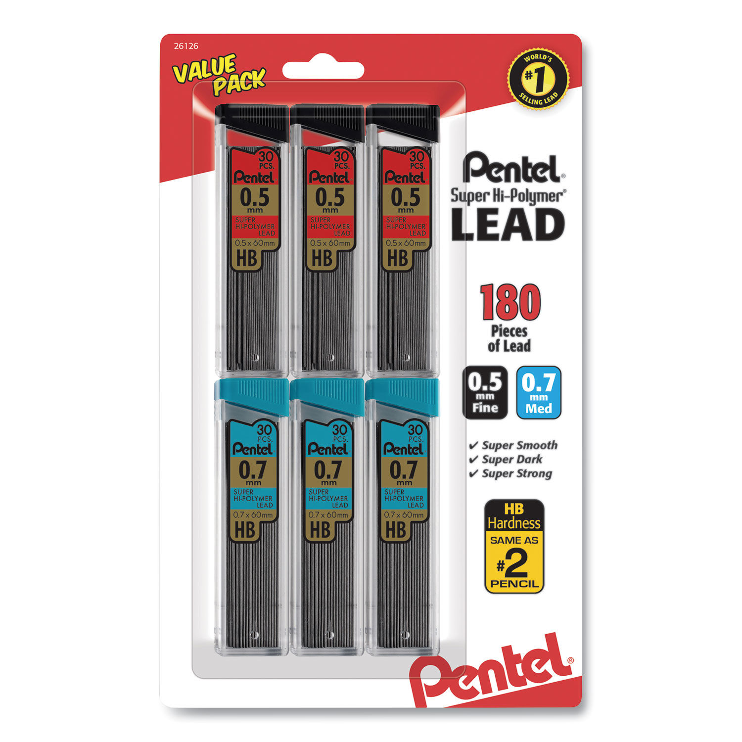 20 leads per tube 160 Pcs 0.5 mm mechanical pencil lead refills 8 per Pack